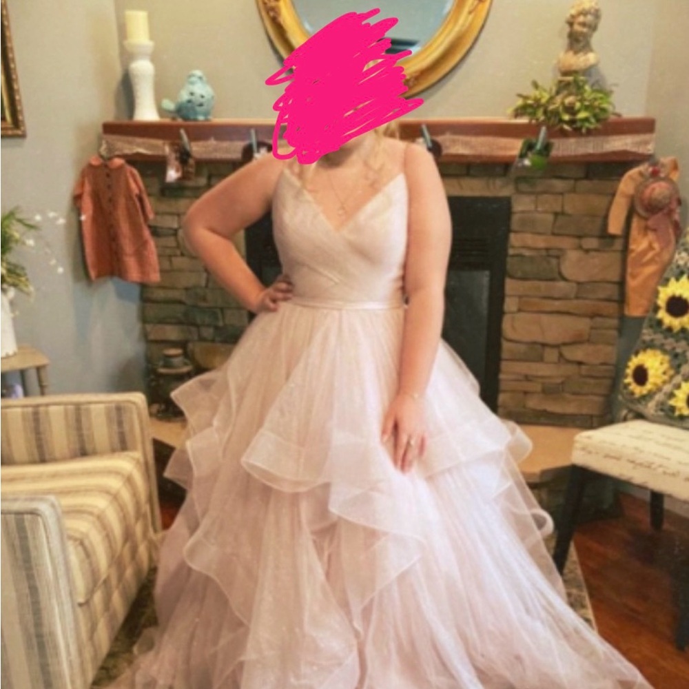 Pink ball gown prom dress